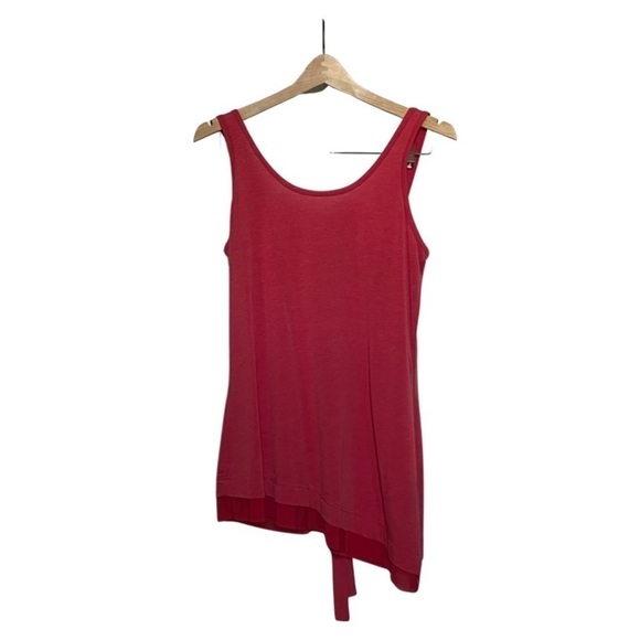 NANETTE Lapore Asymmetrical Scoop Neck Tank with Bow Poppy Red Women’s Medium. - Picture 3 of 16